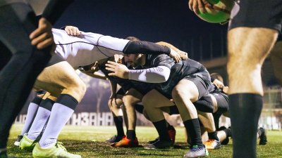 Petit-déjeuner à la fourchette et match de rugby