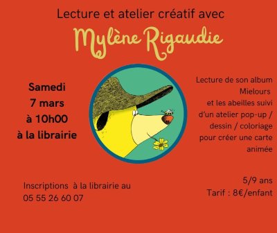 Librairie Chantepages : Lecture et atelier créatif avec Mylène Rigaudie