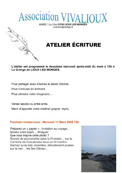 ATELIER ECRITURE