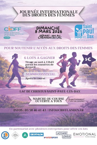 Journée internationale des droits des femmes : marche et course solidaire