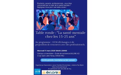 Table ronde "La santé mentale chez les 15-25 ans"