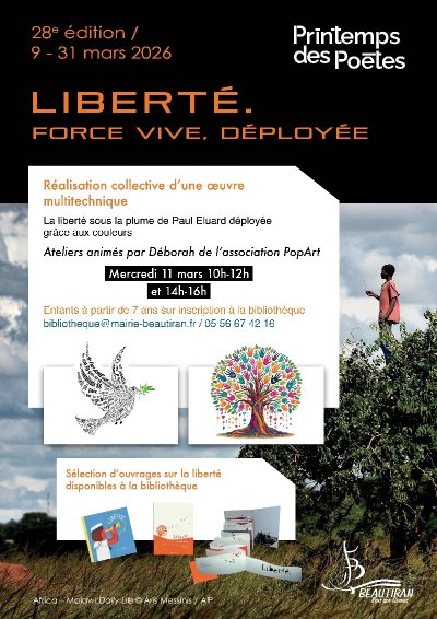 Printemps des poètes : ateliers de création d'une œuvre collective