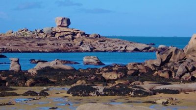 La plage à marée basse