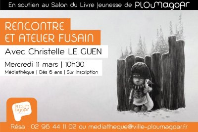 Rencontre et atelier fusain avec Christelle Le Guen