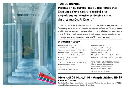 Table Ronde organisée par le collectif TEDO#7 Médiation culturelle, les publics empêchés.