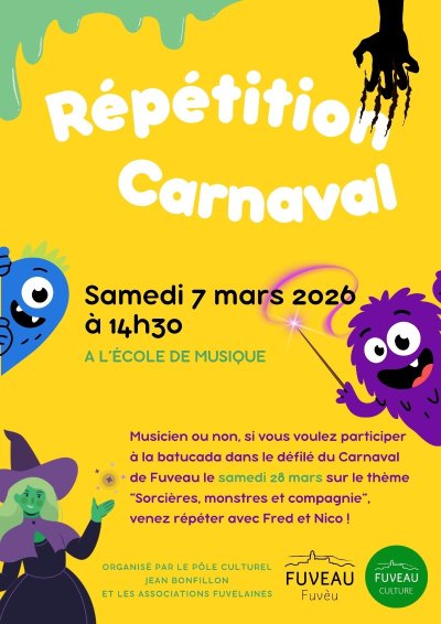 Répétition carnaval 2026