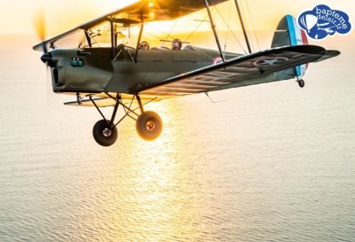 Survol en biplan de la côte d'Emeraude