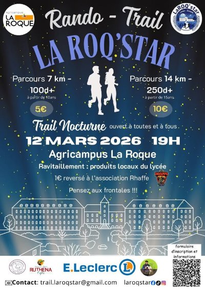 La Roq’Star : trail nocturne