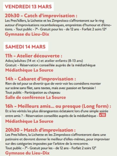 L'improbable festival