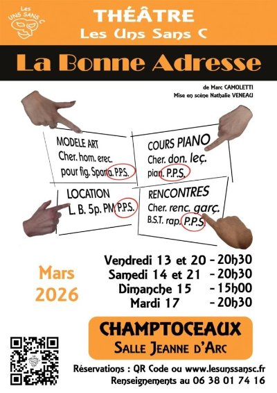 Théâtre Les Uns sans C "La bonne adresse"