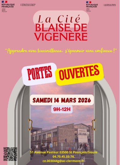 Journée Portes Ouvertes Cité Scolaire Blaise de Vigenère