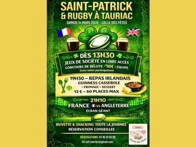 Rugby, Belote et Saint-Patrick à Tauriac