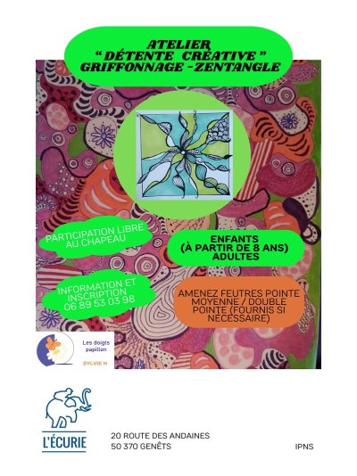Atelier détente créative "griffonnage - zentangle"