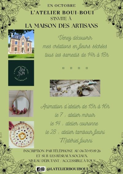 Atelier miroir fleuri