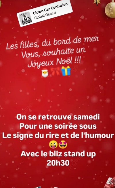 Spectacle d'humour - Bliz Stand Up