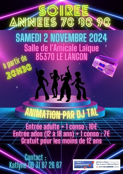 SOIRÉE ANNÉES 70 80 90