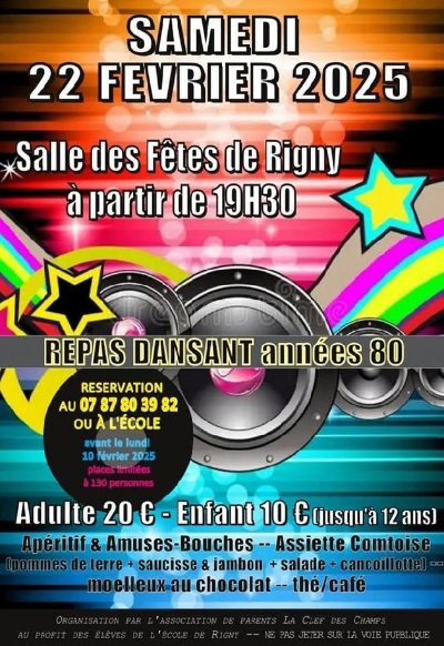 Repas dansant années 80