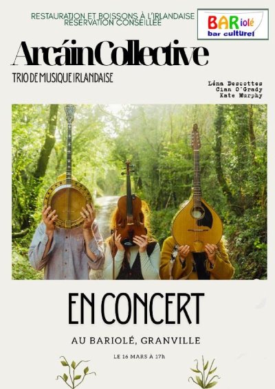 Soirée irlandaise : Arcáin Collective - trio de musique irlandaise