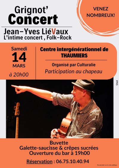 Grignot'Concert avec Jean-Yves Liévaux