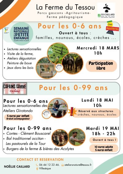 Semaine de la petite enfance : La Ferme du Tessou vous ouvre ses portes !