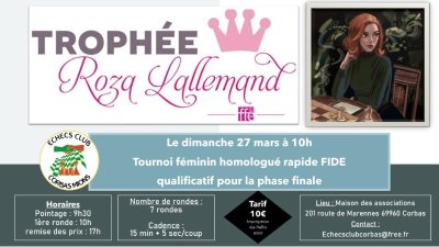 Compétition d'échec : Trophée Roza Lallemand