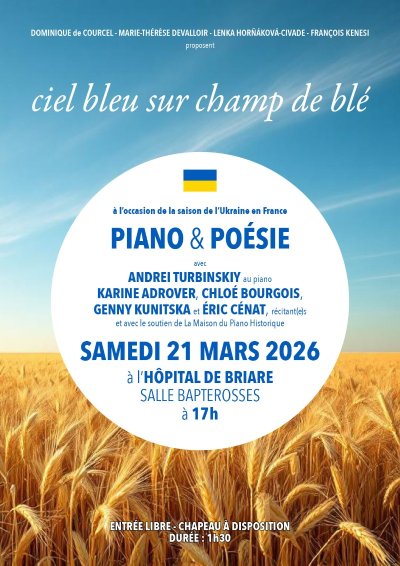 Piano & poésie "ciel bleu sur un champ de blé"