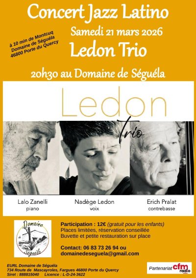 Concert jazz latino au domaine de Séguéla