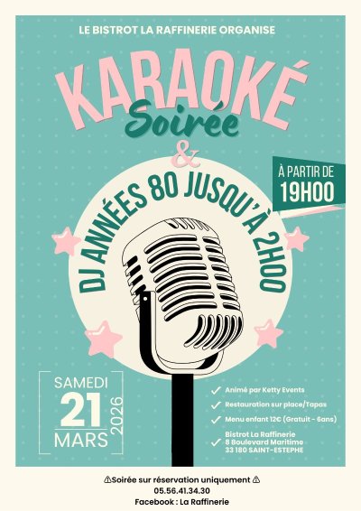 Soirée Karaoké et Années 80 à la Raffinerie