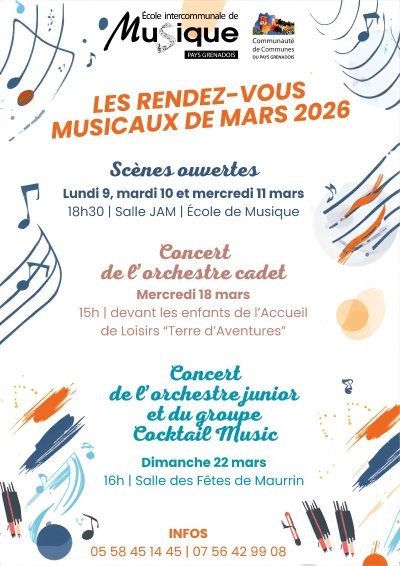 Concert de l'Ecole de musique du Pays Grenadois