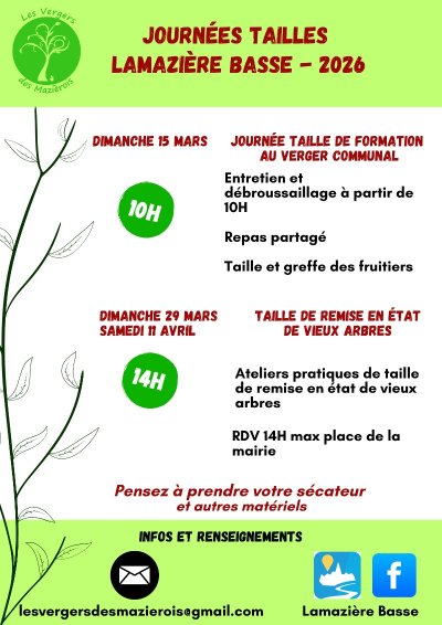 Journée taille au verger communal