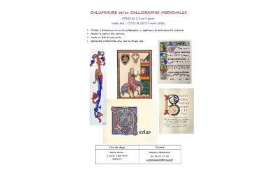 Stage d'enluminure et/ou calligraphie médiévales (adulte)
