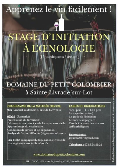 Initiation à l'oenologie