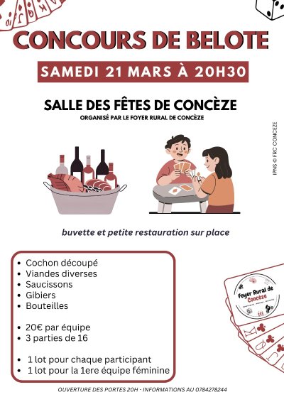 Concours de belote à Concèze