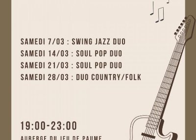 Soirée Jazz au bar de l'Auberge du Jeu de Paume à Chantilly