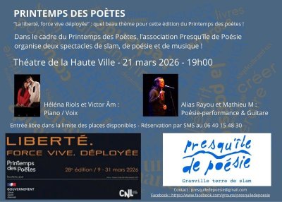 Printemps des Poètes - Spectacle musical et poétique