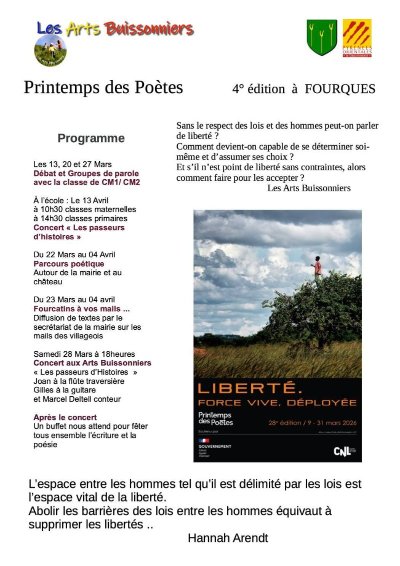 LE PRINTEMPS DES POÈTES