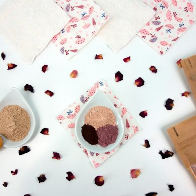 Atelier cosmétique routine visage: gommage, masque et sérum