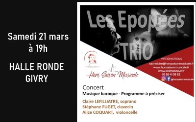 Hors saison musicale / Trio Les épopées - Concert de musique baroque