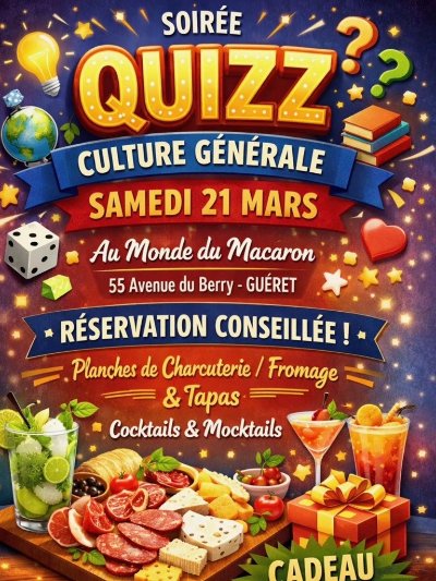 Soirée cocktail et quizz culture générale