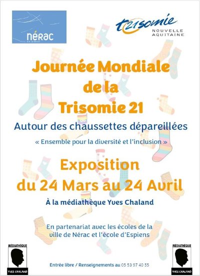 Exposition des écoles de Nérac et Espiens sur le thème de la Trisomie 21