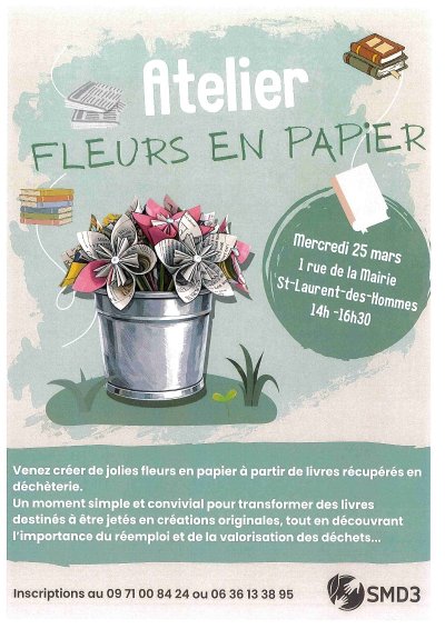 Atelier création de fleurs en papier Adultes et enfants