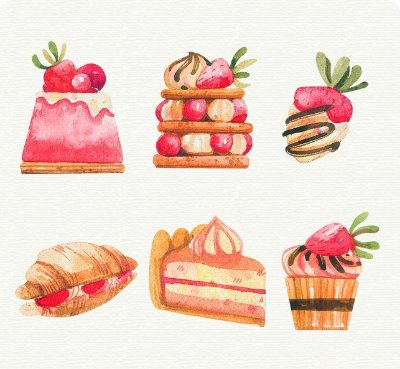 Atelier Aquarelle gourmande - Printemps à la pâtisserie