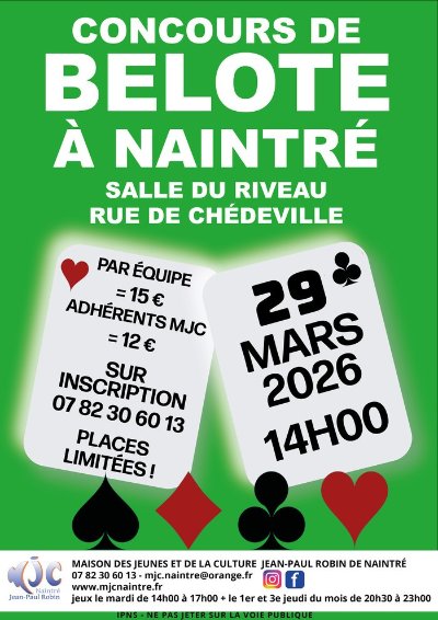 Concours de belote de la MJC