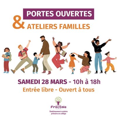 Portes ouvertes et Ateliers famille à l'Ecole Fractale de Chauray