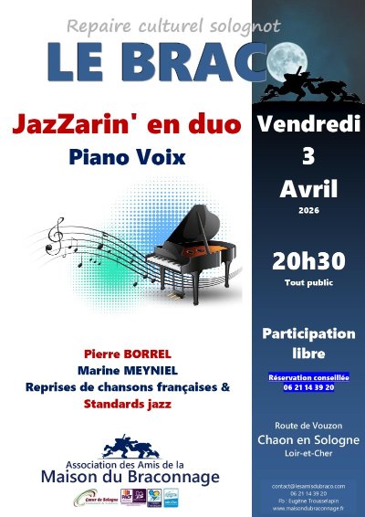 Concert JazZarin' en duo à la Maison du Braconnage de Chaon