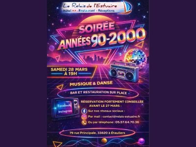 Soirée "Années 90 / 2000" au Relais de l'Estuaire