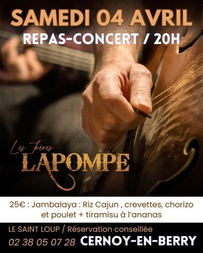 Concert-repas avec "les frères La Pompe"