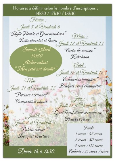 Atelier floral enfant spécial paques