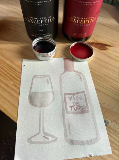 Atelier aquarelle au vin