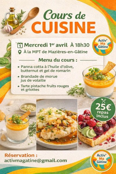 Cours de cuisine avec Activ'Ma Gâtine